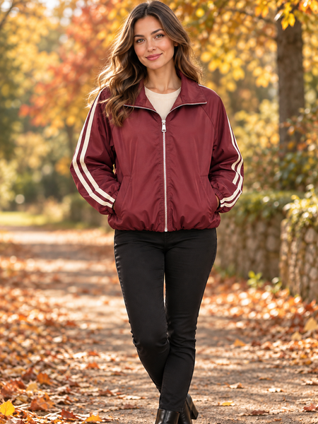 ‘Jessica’ Bubble Hem Zip Up Jacket
