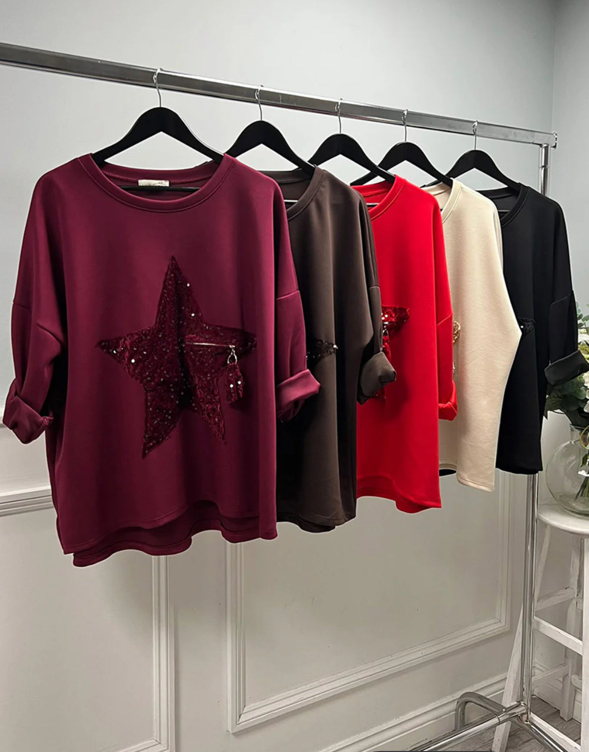 ‘Cassie’ Sequin Star Top