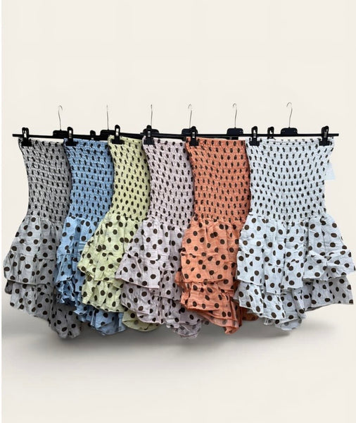 ‘Phoebe’ Polka Dot Skort Playsuit