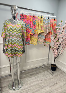 ‘Julie’ Zig-Zag Short Set