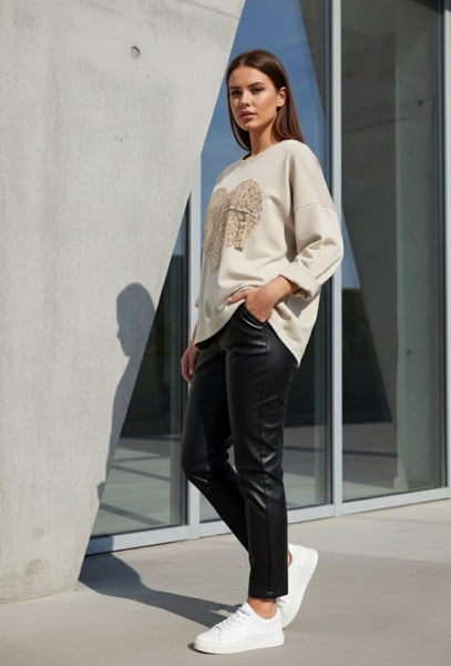 ‘Louise’ Sequin Heart Top