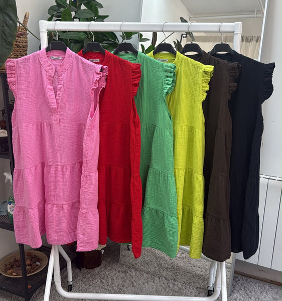 ‘Freddie’ Cheesecloth Smock Dress