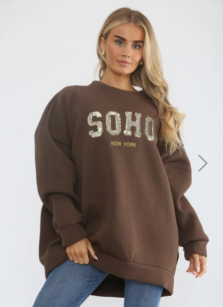 ‘Soho’ Sequin Motif Jumper