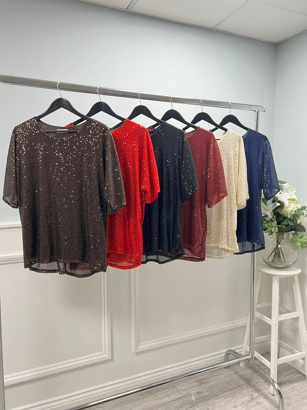 ‘Winona’ Sequin Top