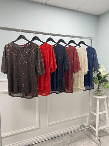 ‘Winona’ Sequin Top