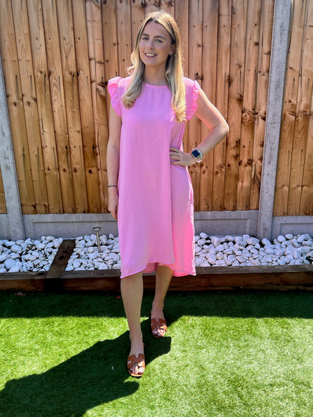 ‘Clarissa’ Mock Button Back Dress