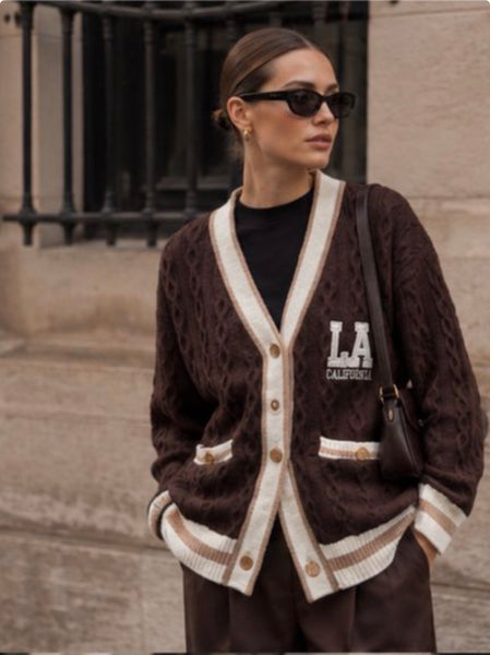 ‘Azelea’ LA Motif Cable Cardigan