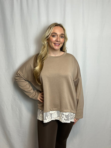 ‘Flossie’ Net & Sequin Insert Top