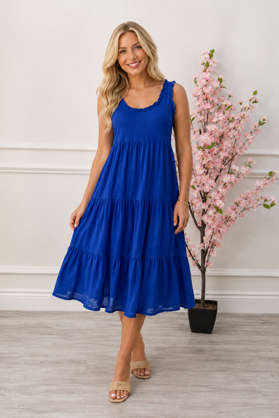 ‘Astrid’ Tiered Ruffle Edge Dress