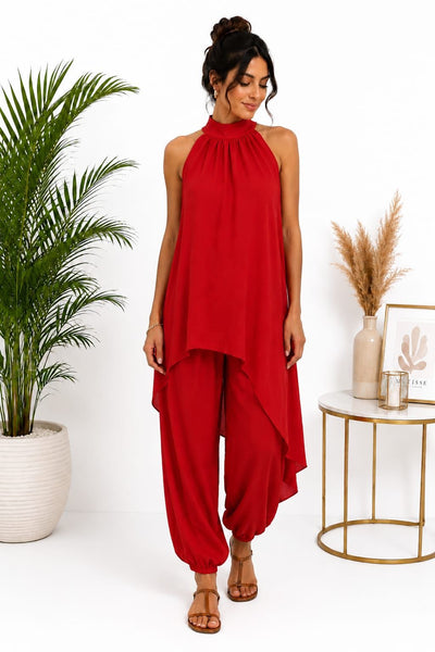 ‘Ethel’ Halter Neck Top & Trouser Set