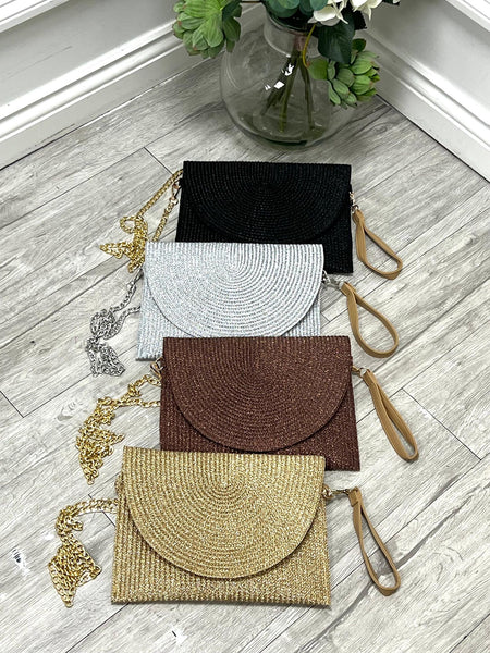 ‘Seattle’ Metallic Clutch Bag