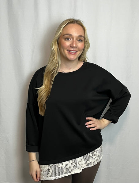 ‘Flossie’ Net & Sequin Insert Top