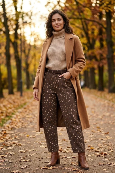 ‘Cindy’ Bambi Print Barrel Leg Jeans