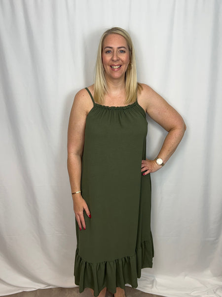 ‘Martine’ Teired Hem Dress