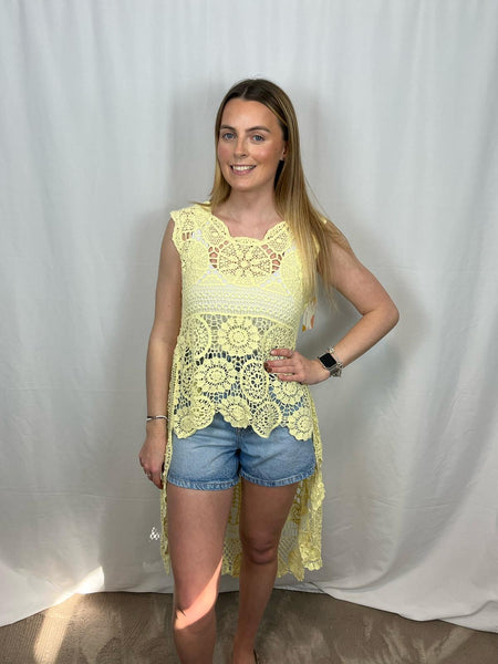 ‘Julianne’ Sleeveless Crotchet Top
