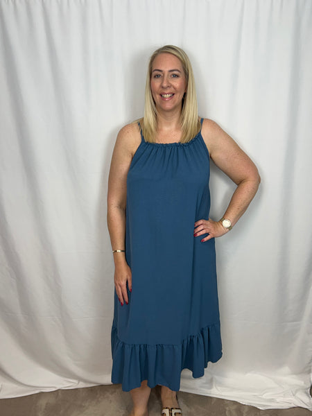 ‘Martine’ Teired Hem Dress