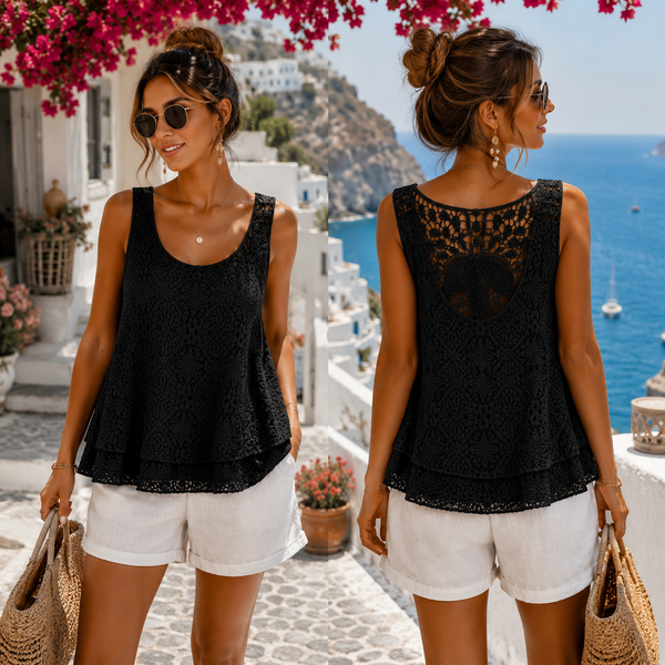 ‘Tyler’ Crochet Vest Top