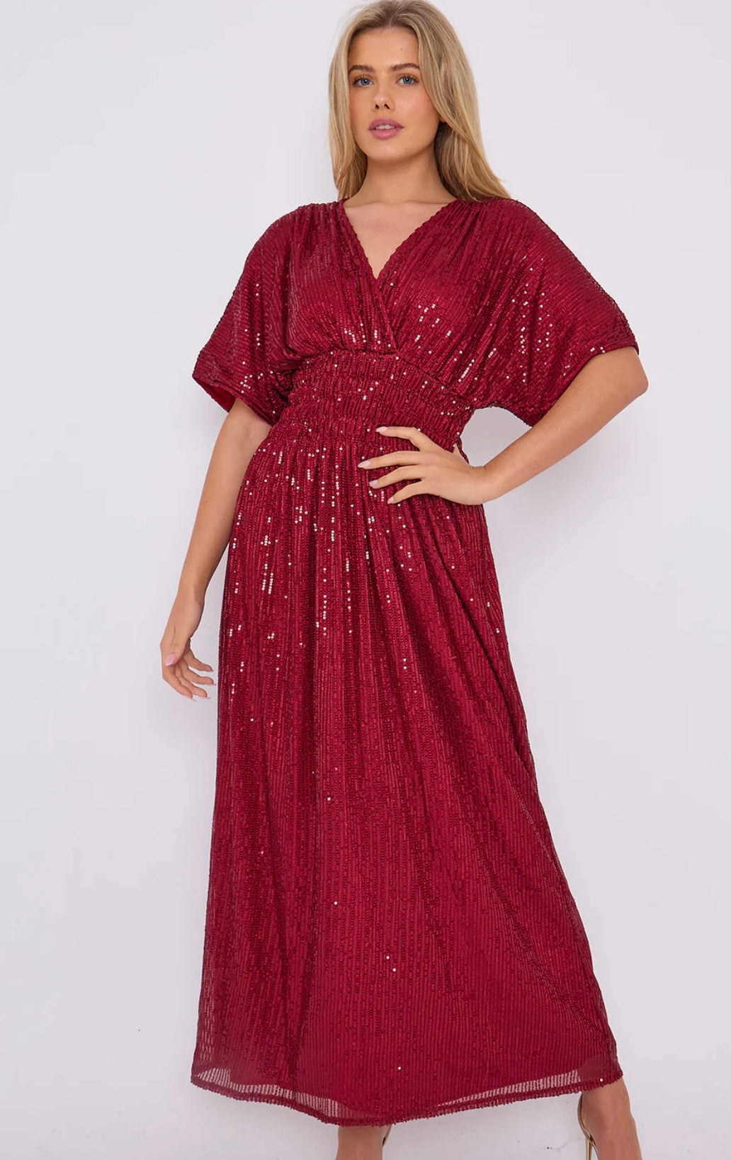 ‘Sandra’ Sequin Elasticated Waist Dress