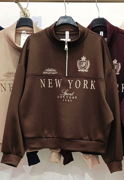 New York 1/4 Zip Sweatshirt