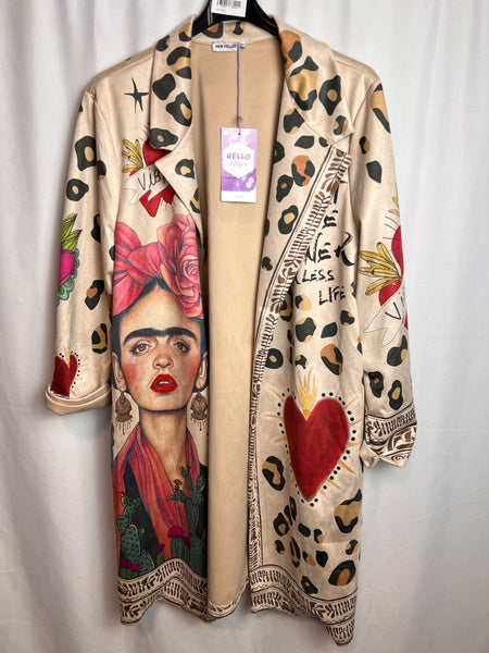 ‘Catalina’ Printed Suede Feel Jacket