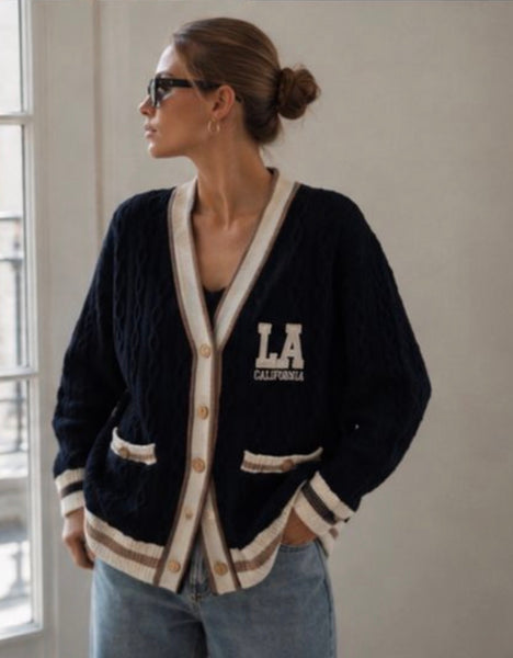‘Azelea’ LA Motif Cable Cardigan