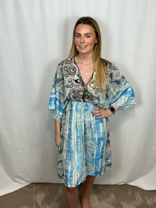 ‘Toni’ Silk Short Boho Dress