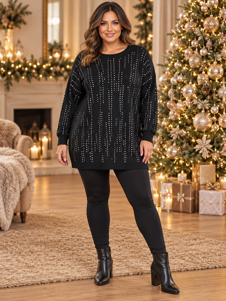 ‘Connie’ Studded Oversized Jumper