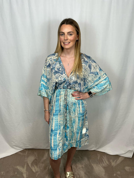 ‘Toni’ Silk Short Boho Dress