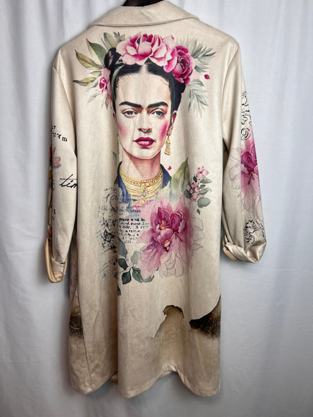 ‘Catalina’ Printed Suede Feel Jacket