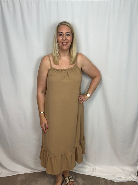‘Martine’ Teired Hem Dress