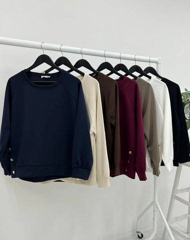 ‘Kerry’ Gold Button Sweatshirt