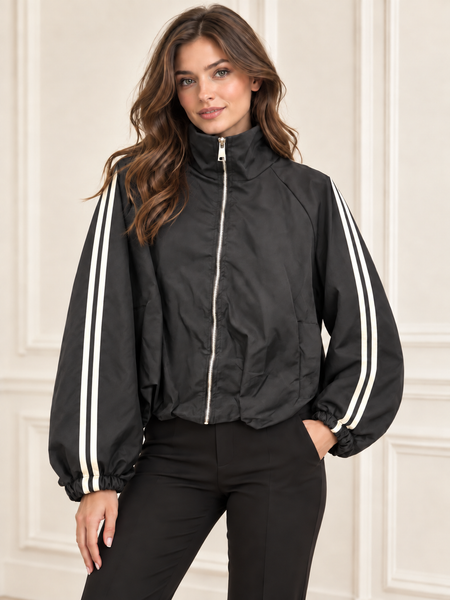 ‘Jessica’ Bubble Hem Zip Up Jacket