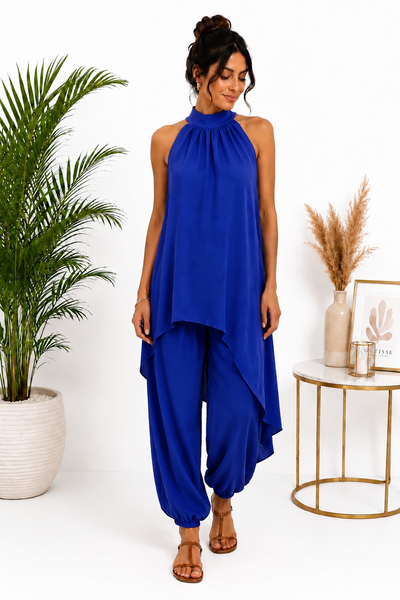 ‘Ethel’ Halter Neck Top & Trouser Set