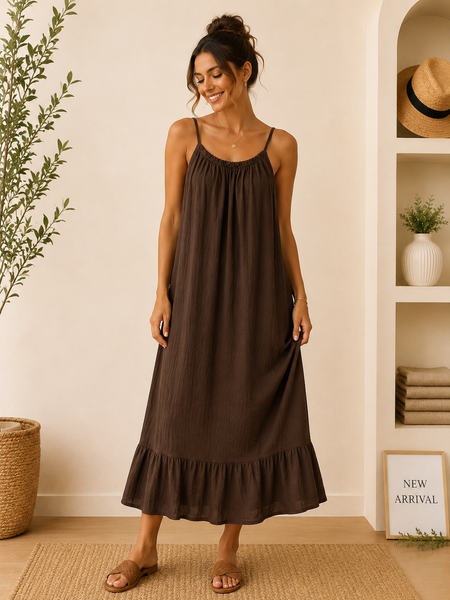 ‘Ellis’ Maxi Cheesecloth Dress