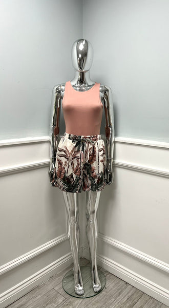 ‘Cairo’ Palm Print Shorts