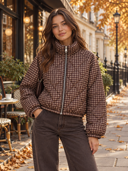 ‘Eve’ Quilted Checked Jacket