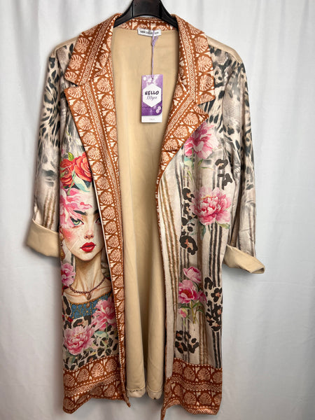 ‘Catalina’ Printed Suede Feel Jacket