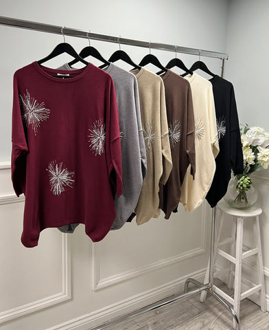 ‘Caroline’ Sequin & Pearl Jumper