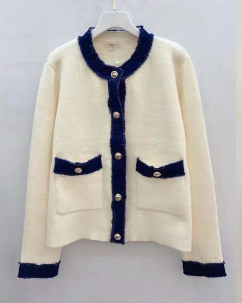 ‘Patsy’ Denim Trim Cardigan