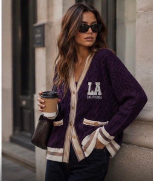 ‘Azelea’ LA Motif Cable Cardigan