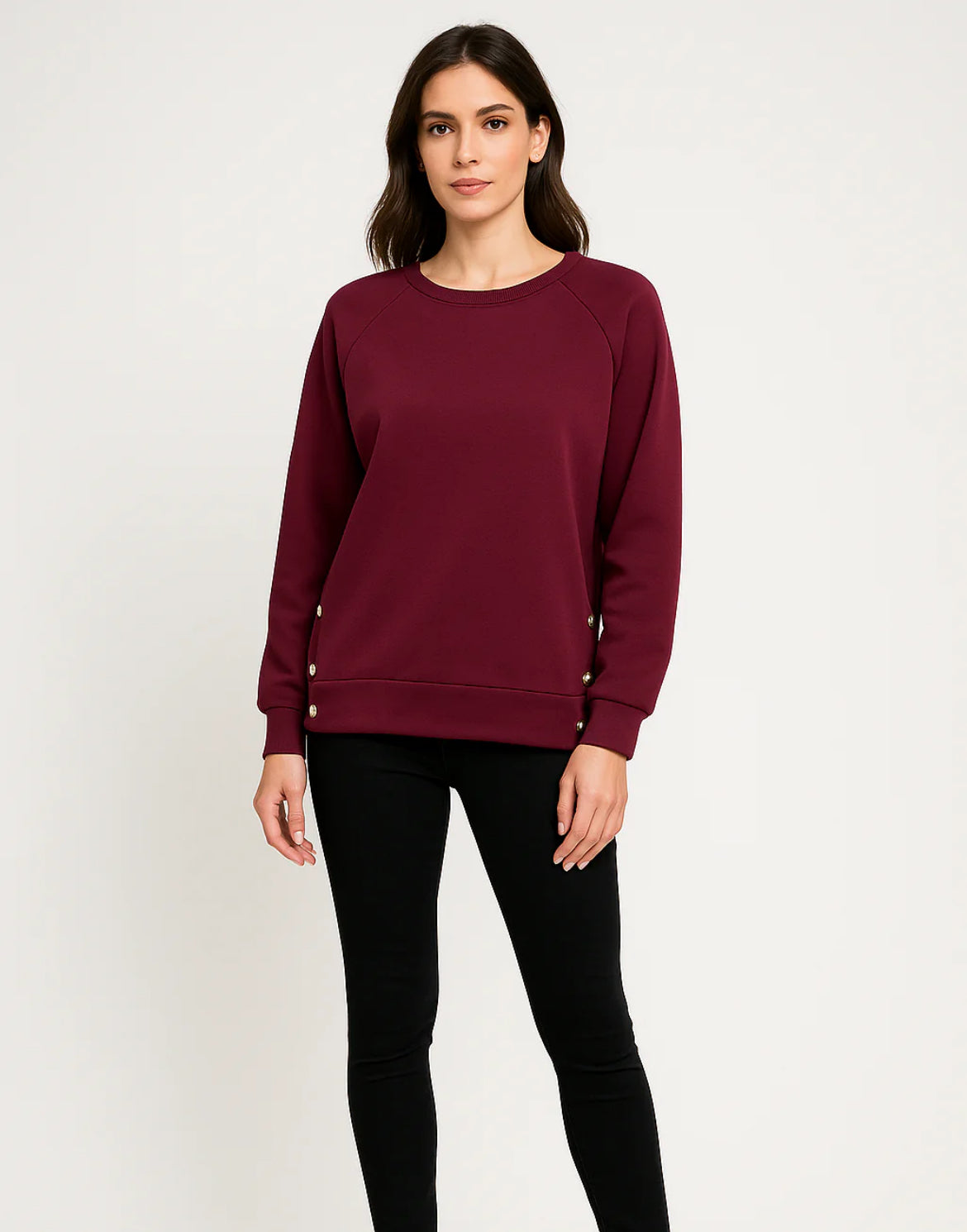‘Kerry’ Gold Button Sweatshirt
