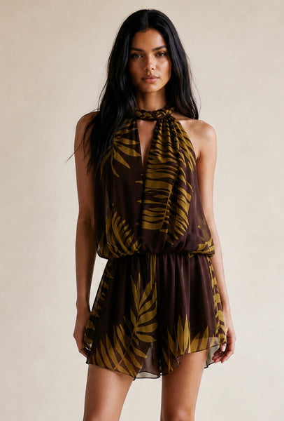 ‘Colette’ Halterneck Playsuit