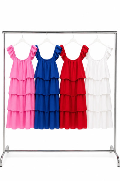 ‘Carmen’ Frill Tiered Dress