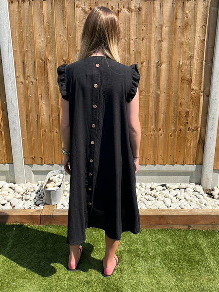 ‘Clarissa’ Mock Button Back Dress