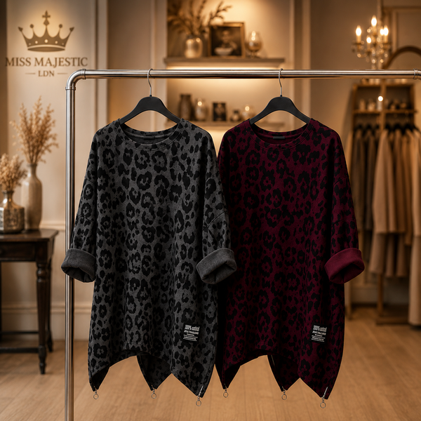 ‘Yaz’ Leopard Print Side Zip Top