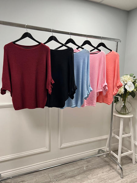 ‘Remi’ Frill Sleeve Knitted Top