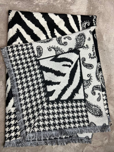 Mixed Zebra Print Scarf