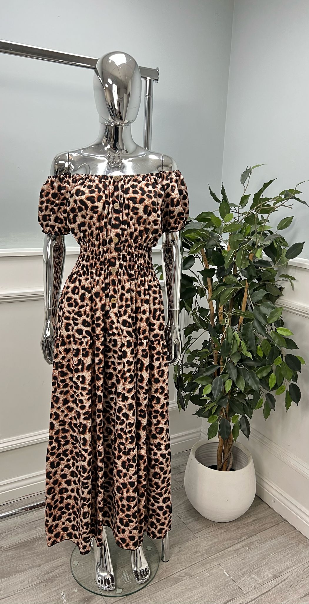 ‘Etta’ Leopard Print Dress