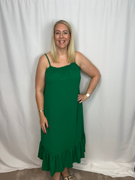 ‘Martine’ Teired Hem Dress