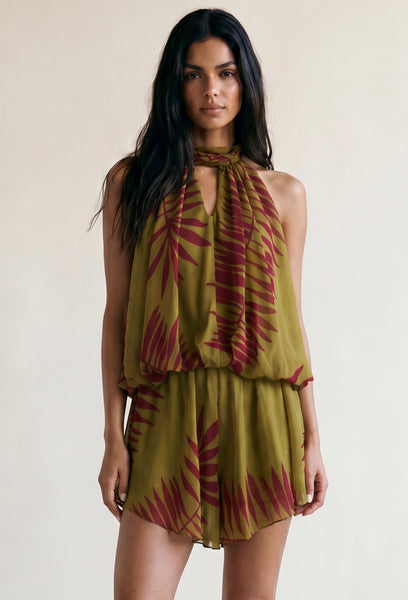 ‘Colette’ Halterneck Playsuit
